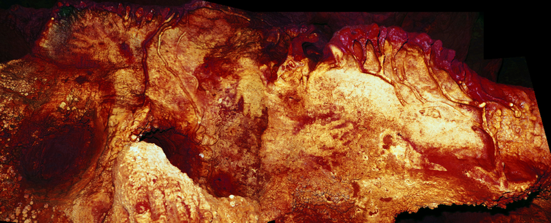 Maltravieso hand stencils, with a minimum established age of 66,000 years. (Image: H. Collado)
